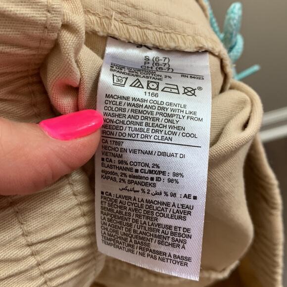 Old Navy Khaki Drawstring Pull-up Shorts - Picture 3 of 5